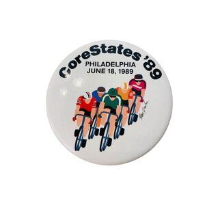 Vintage 1989 Pin CoreStates '89 Philadelphia June 18th 3" Pinback Button